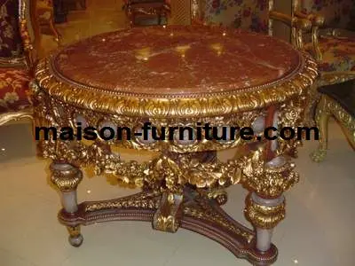 Exporter hot sale antique style entrance table with marble top gold console table  console table gold luxury