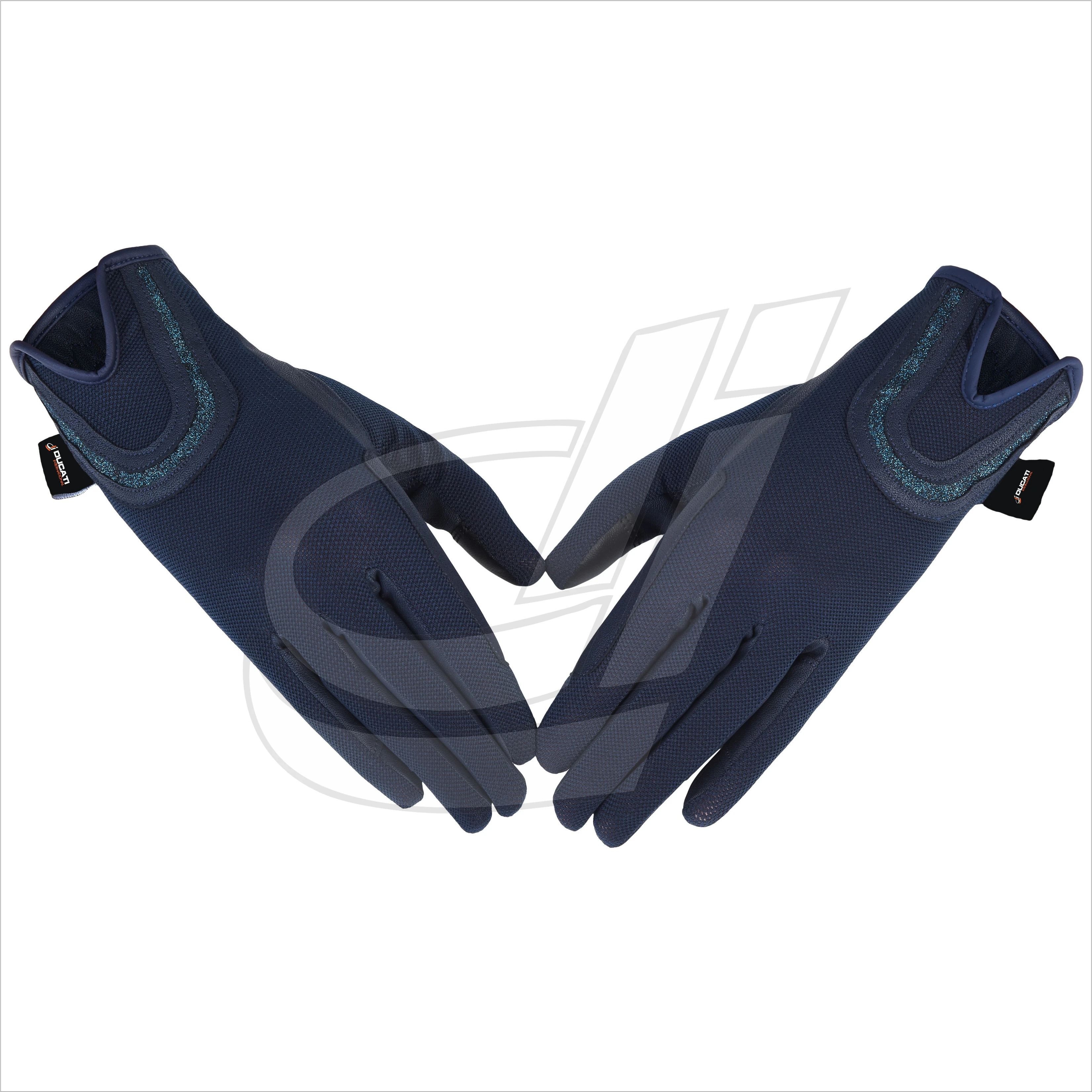 Mashfa Ladies Women Horse Riding Gloves Cotton Dublin Track Fabric Shires Gloves Leather Equestrian Gloves