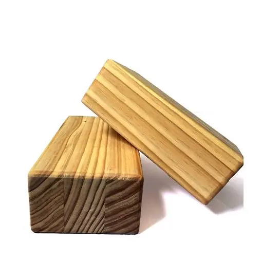 pine wood yoga block  for exercise and promotional and Customized size classic design
