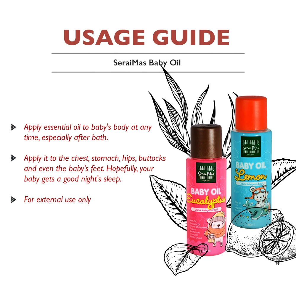 Best Product Mild and Non-irritating Formulation Baby Oil Eucalyptus Safe For Infants & Newborn Baby Relieve Bloating In Babies