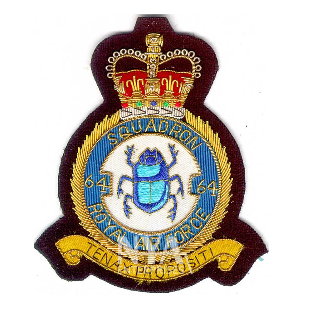 Customized Gold Wire Royal Blazer Badge Factory Price OEM School Sew-On Felt Patch with Sequins and Embroidery 3D Design