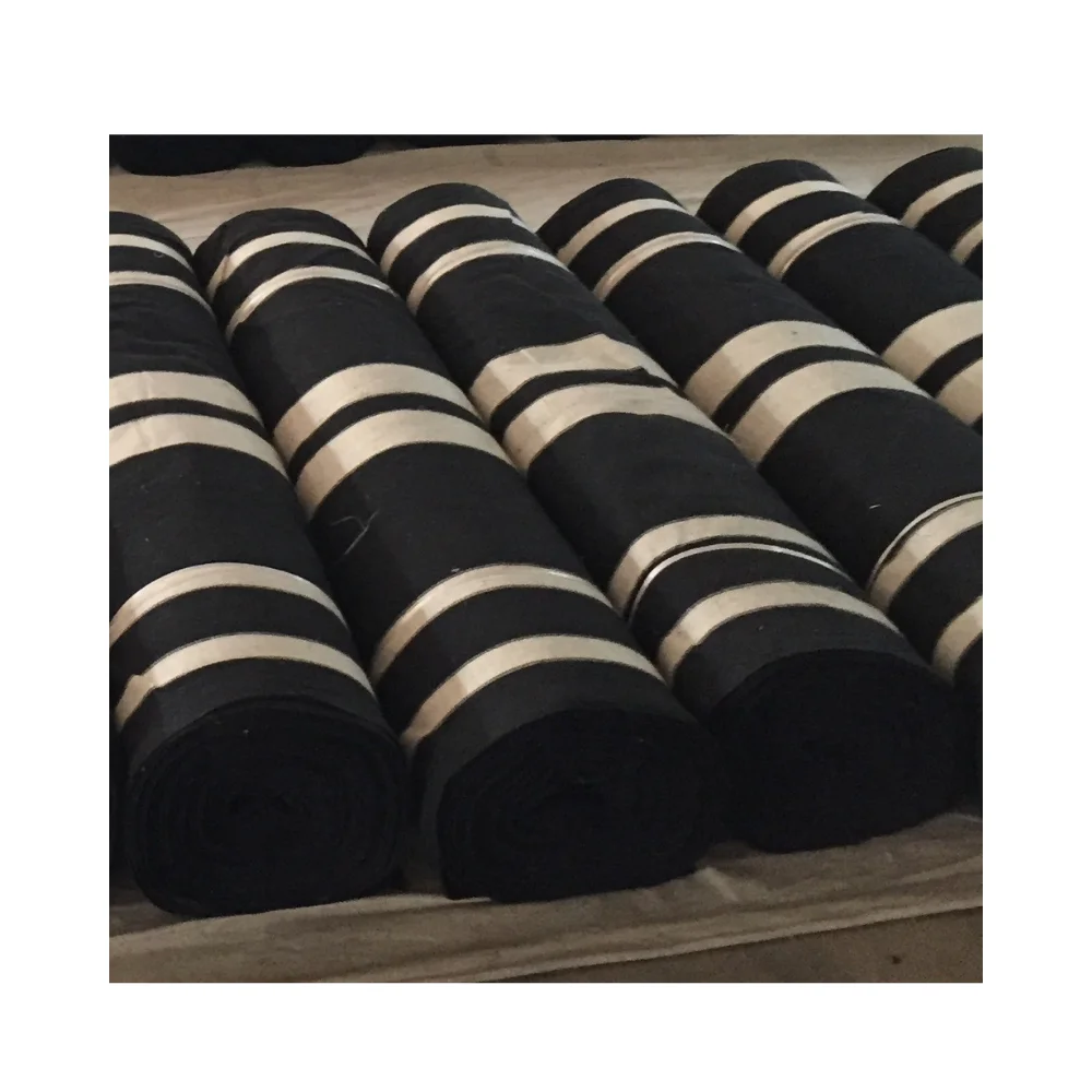 Middle Eastern Wholesale Cheap Price Black & White Stripe Cotton Canvas Fabric Rolls For Desert Tent Kuwaiti Tent Qatar Tent