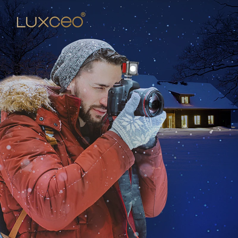 30M Underwater photographic lighting LUXCEO P4 for Gopro DSLR sports dv action camera COB lamp bead 1000lm 5750K led video light