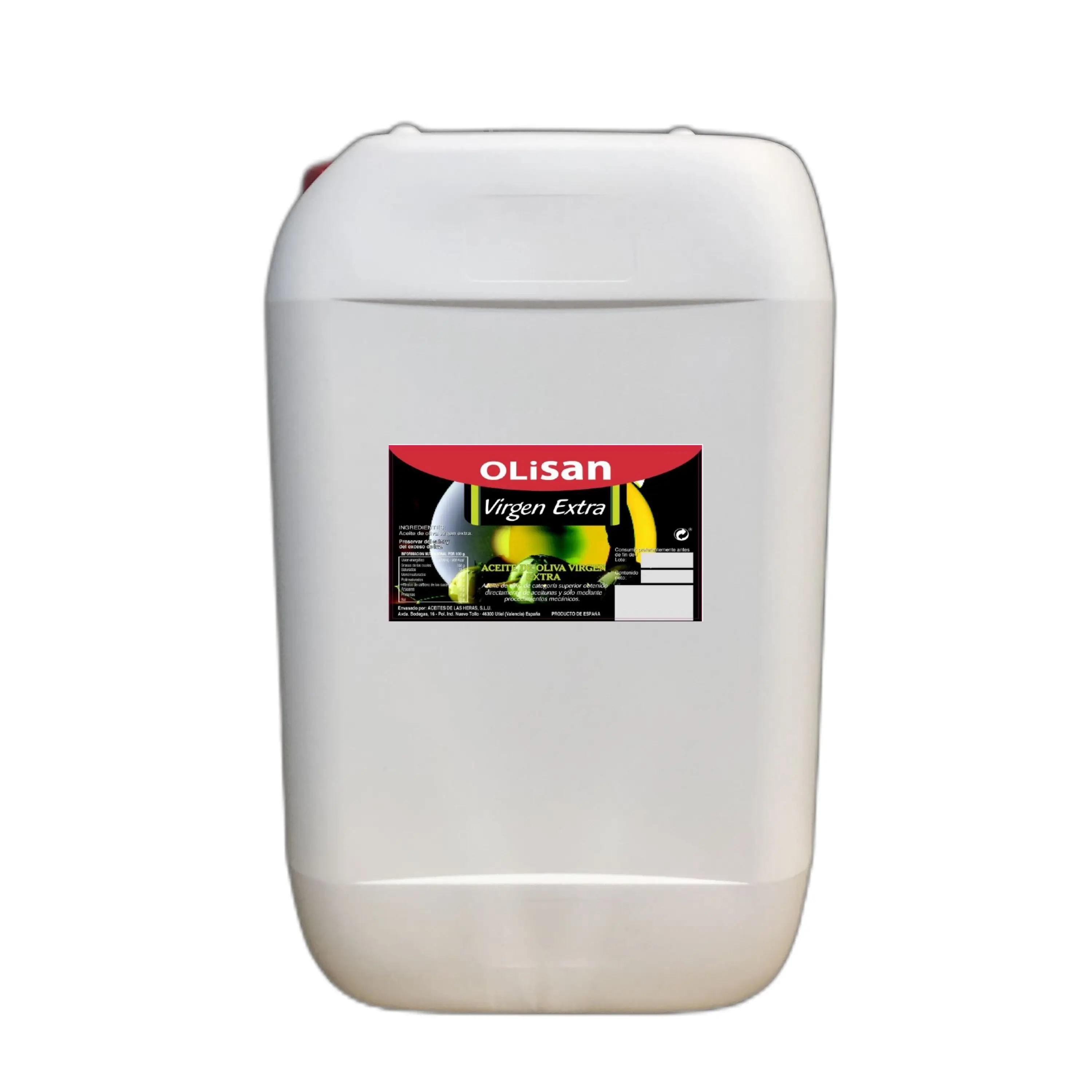 Extra Virgin Olive Oil 25 L Plastic Jerrycan for horeca & foodservice, Sierra de Utiel 100% Spanish Olive Oil