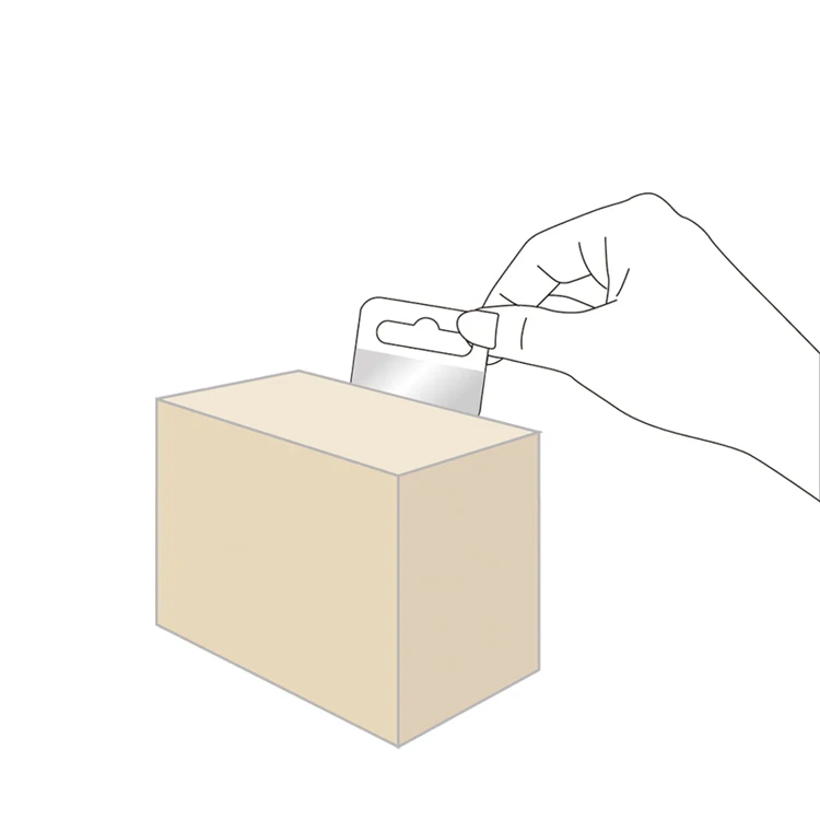 Hanging Goods Self-Adhesive Plastic Euro Hang Tabs