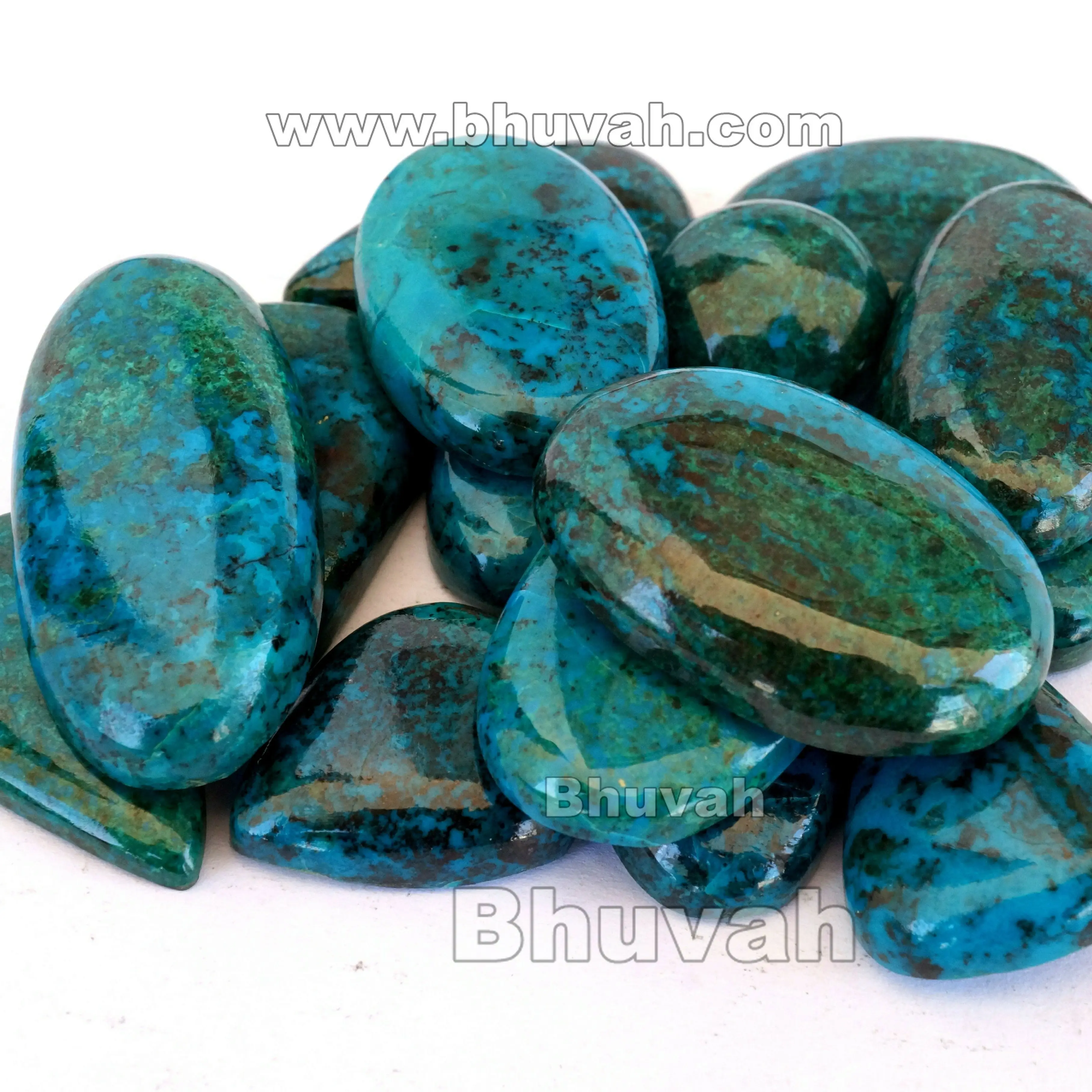 Chrysocolla Peru Supplier From India Wholesale Bulk Cheap Manufacturing Price High Quality Top Grade Cabochon Gemstone Stone