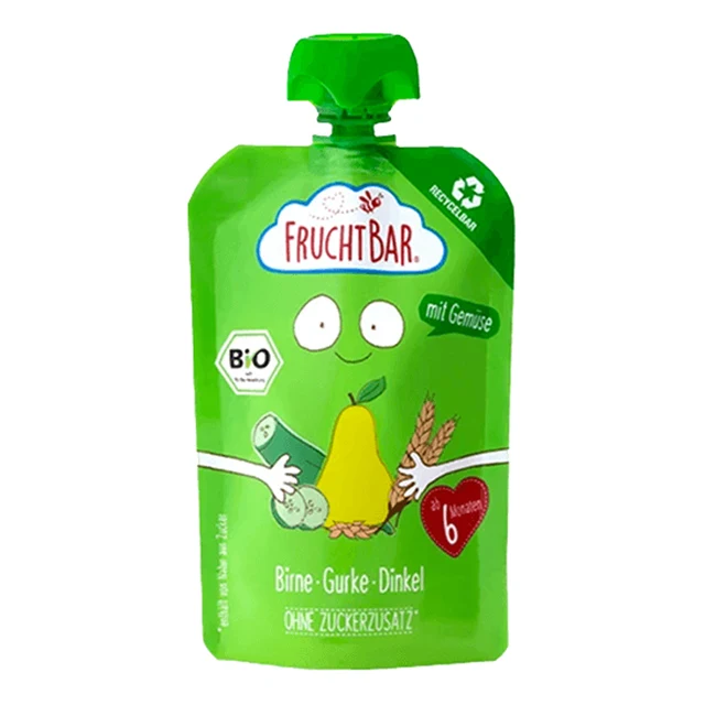 
Fruchtbar Organic puree Pear and cucumber spelled baby food porridge 100g 