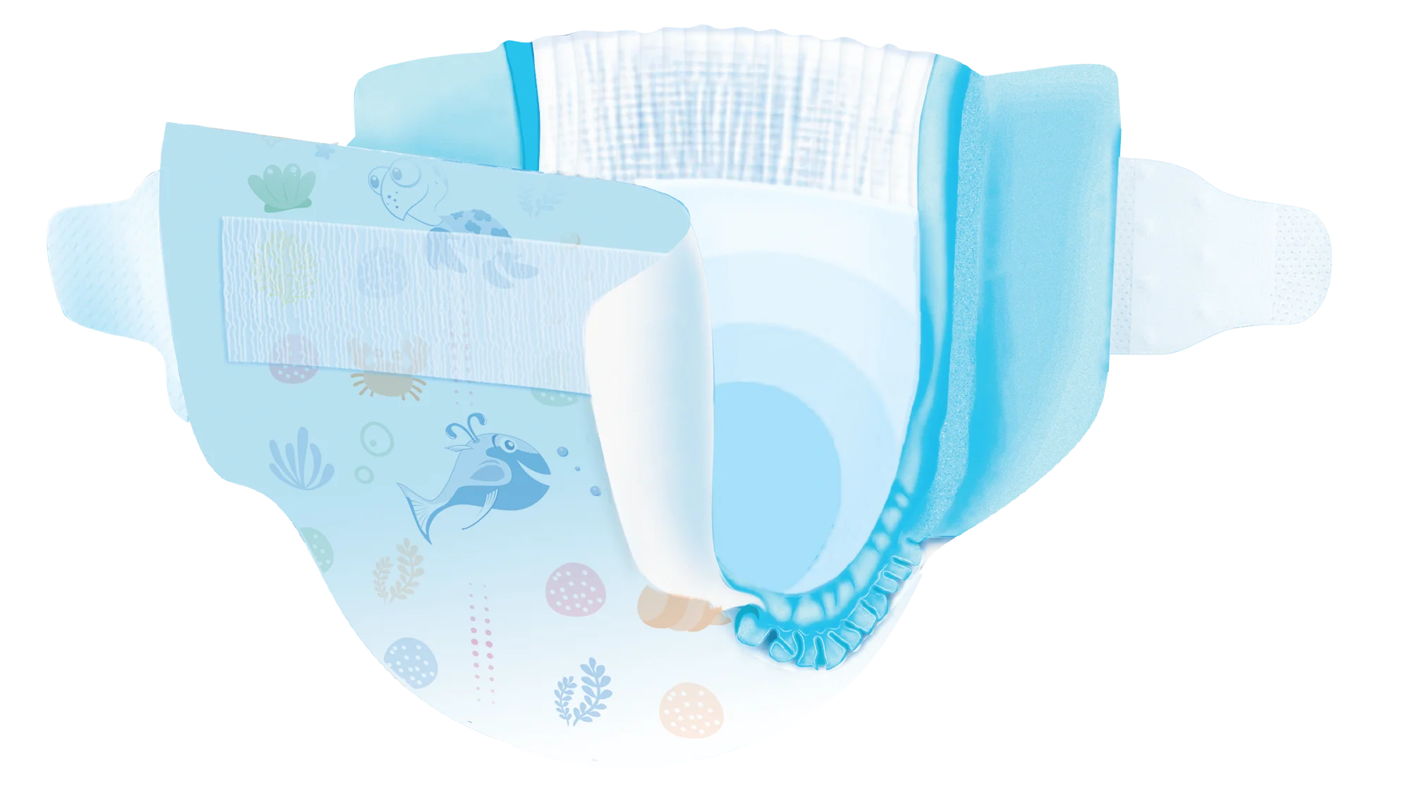 
Soft breathable baby diaper Unidry brand 