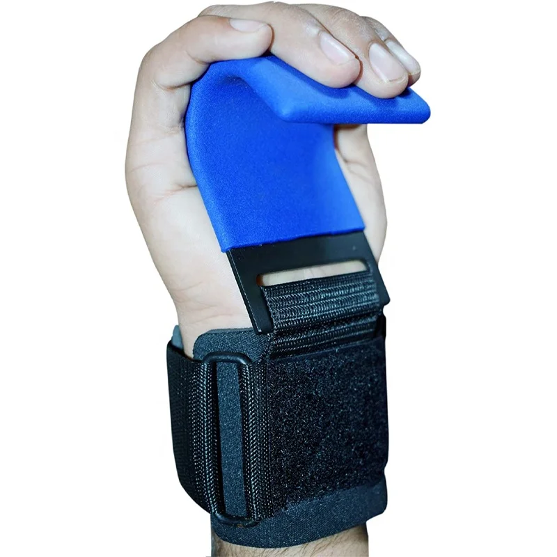 Custom Gym Training Weight Lifting Strap Fitness Workout Rod Hooks Heavy Duty Grip Thick Neoprene Padded Pull up Bar Hook Straps