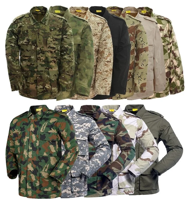 Camouflage training shirt commando uniform military  male jacket soldier Uniform