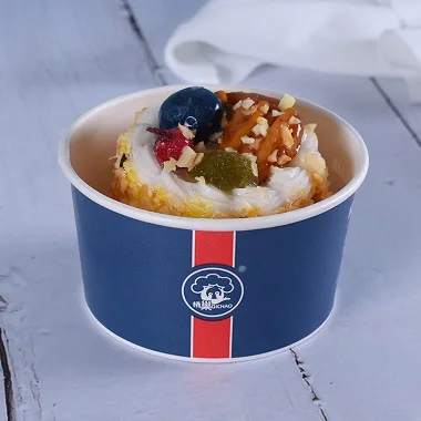 Disposable Kraft Paper Ice Cream Bowls 5Oz Modern Fresh Design Cup for Food Packaging Custom Logo 5kg Load Capacity
