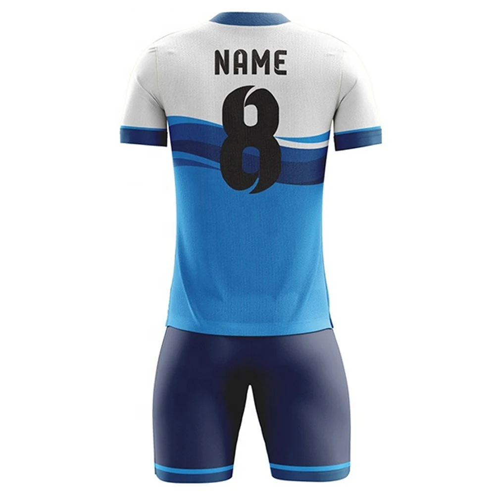 Cheap wholesale price men team wear soccer kit set uniforms designs soccer uniform football jersey & short set