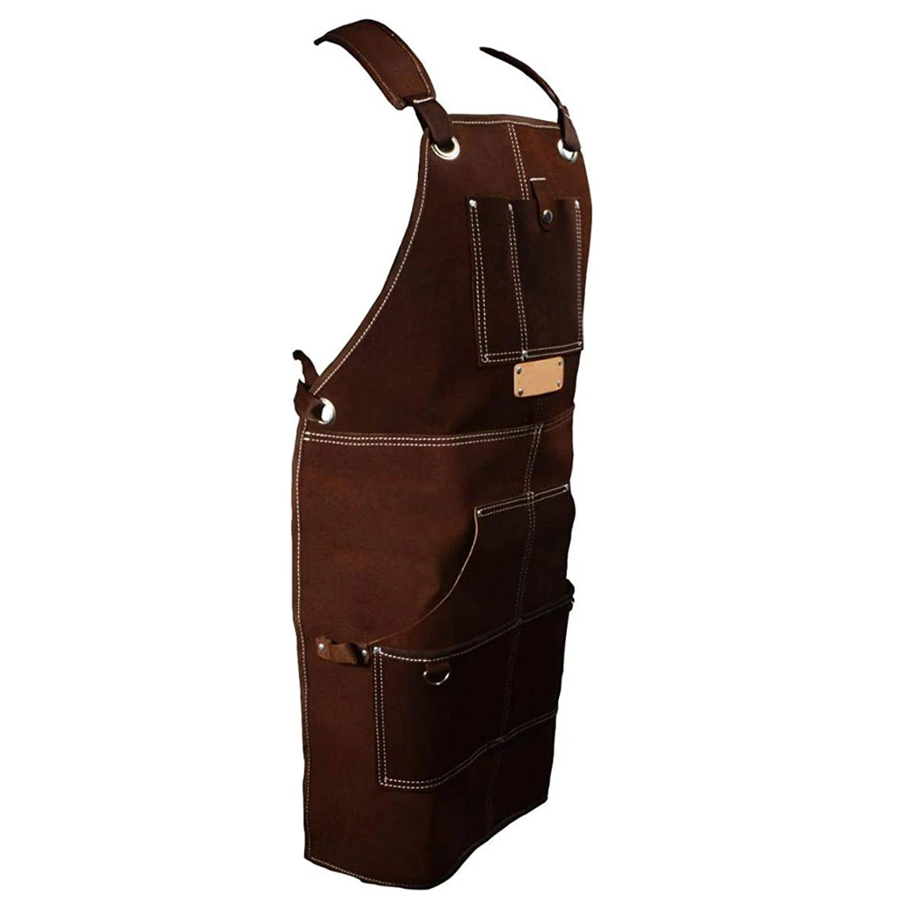 High quality leather carpenter apron, BBQ leather baker apron, leather welding apron