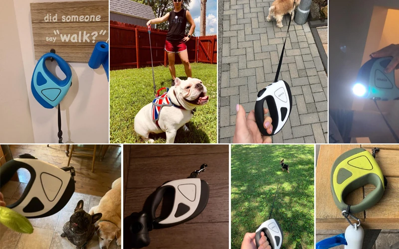 Светодиодный Регулируемый Собачий Поводок модный собачий поводок светящийся в темноте для собак