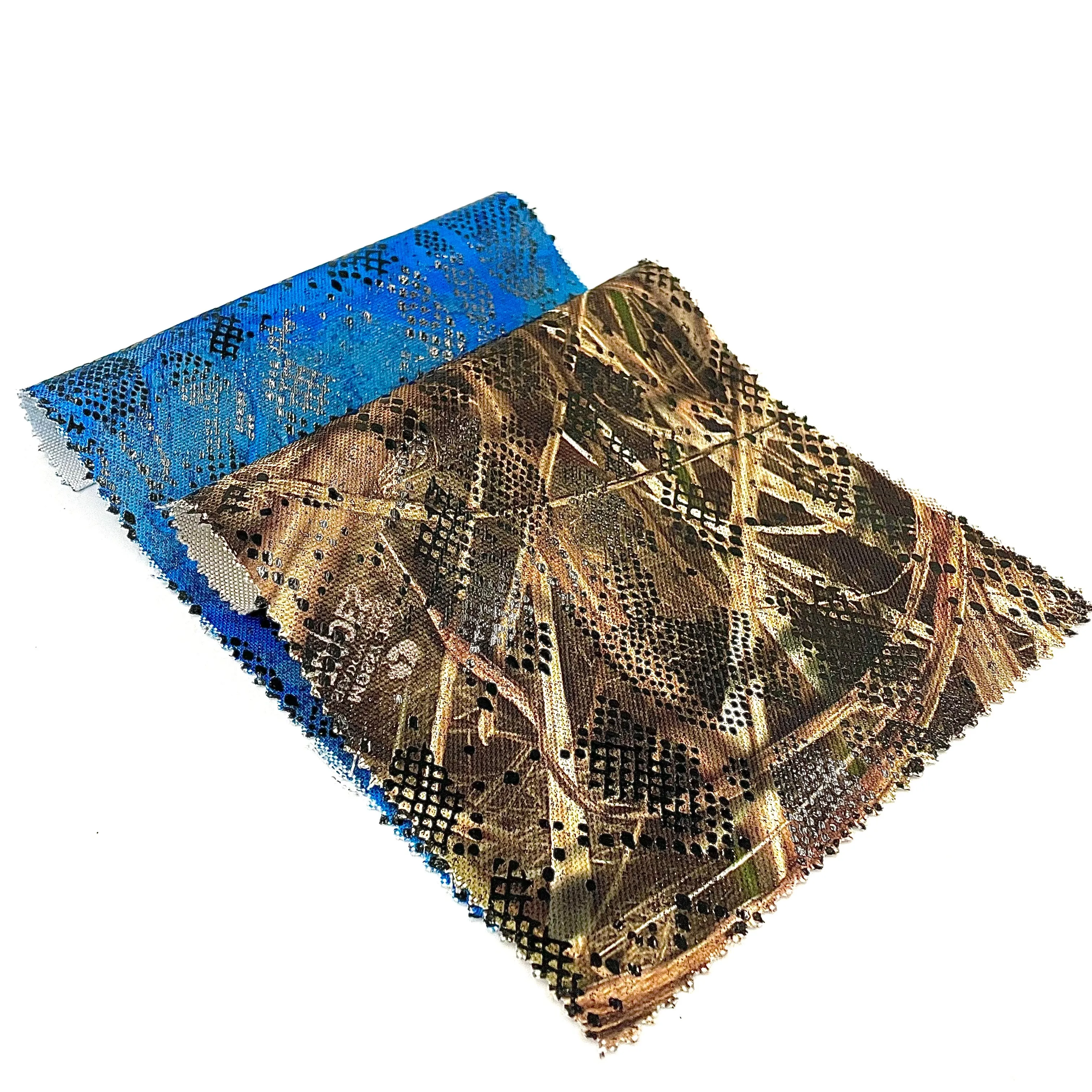 EPO High Quality 600D 100% Polyester with Glossy Laser Film Transferred Snake Print for Bags