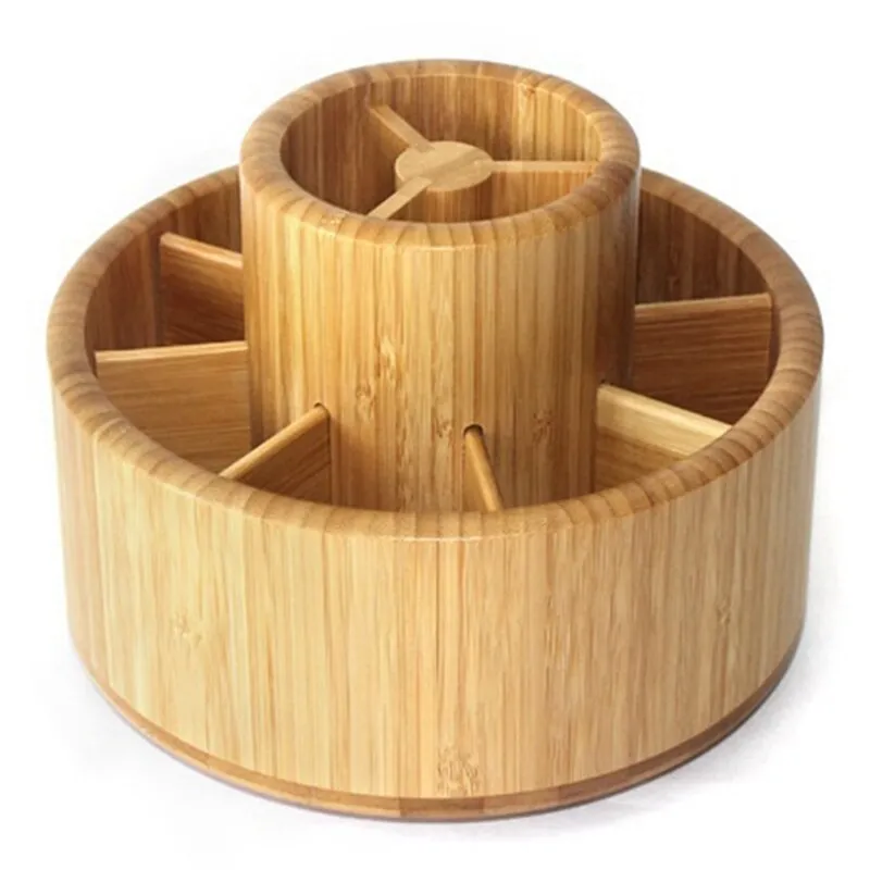 100% Eco Friendly Material 360 Rotation Bamboo Pen Holder From Vietnam Wooden Pen Case For Office Accessories
