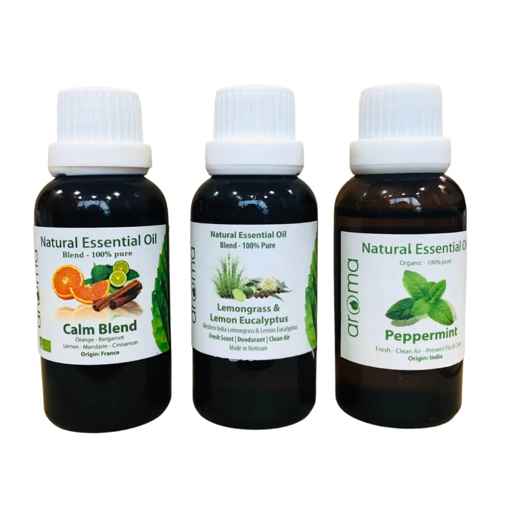 Набор из 3 Эфирных Масел Лаванды лимона эвкалипта перца новый диффузор 100% чистый ароматерапия свежий воздух очистка расслабление декорирование Scentoil