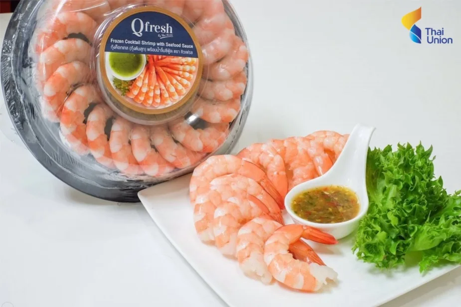 Cooked Shrimp Ring with sauce by Thai Union Group PCL from Thailand