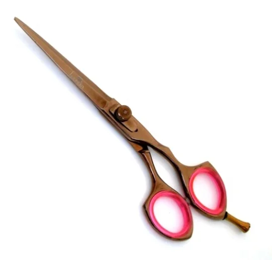 Salon Shears Rose Gold Plasma Color Sword Blade Barber Scissors Hairdressing Hair Cutting Tool Stainless Steel Hand Tested