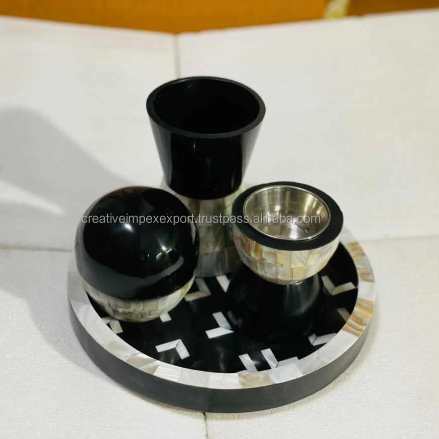 
 Роскошный Стильный Уникальный Набор подносов ручной работы из перламутра и смолы, коробка для цветочных Горшков и благовоний, горшок для цветов с горелкой  