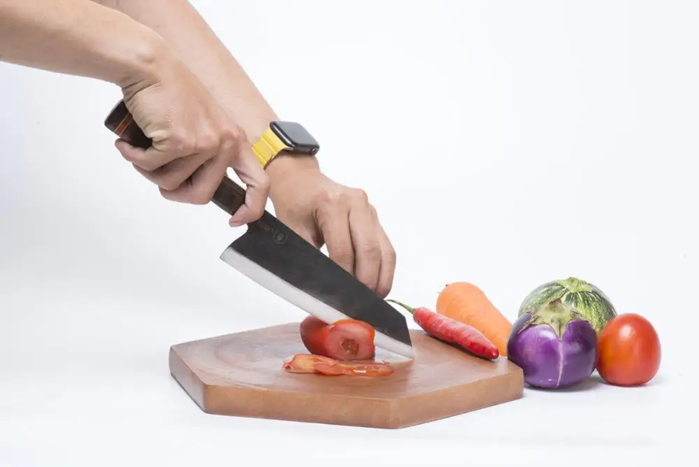 7 Inch Bunka 180  Hand Forged Knife  Ebony Rosewood Wooden Handle  High Carbon Steel from Vietnam for wholesale