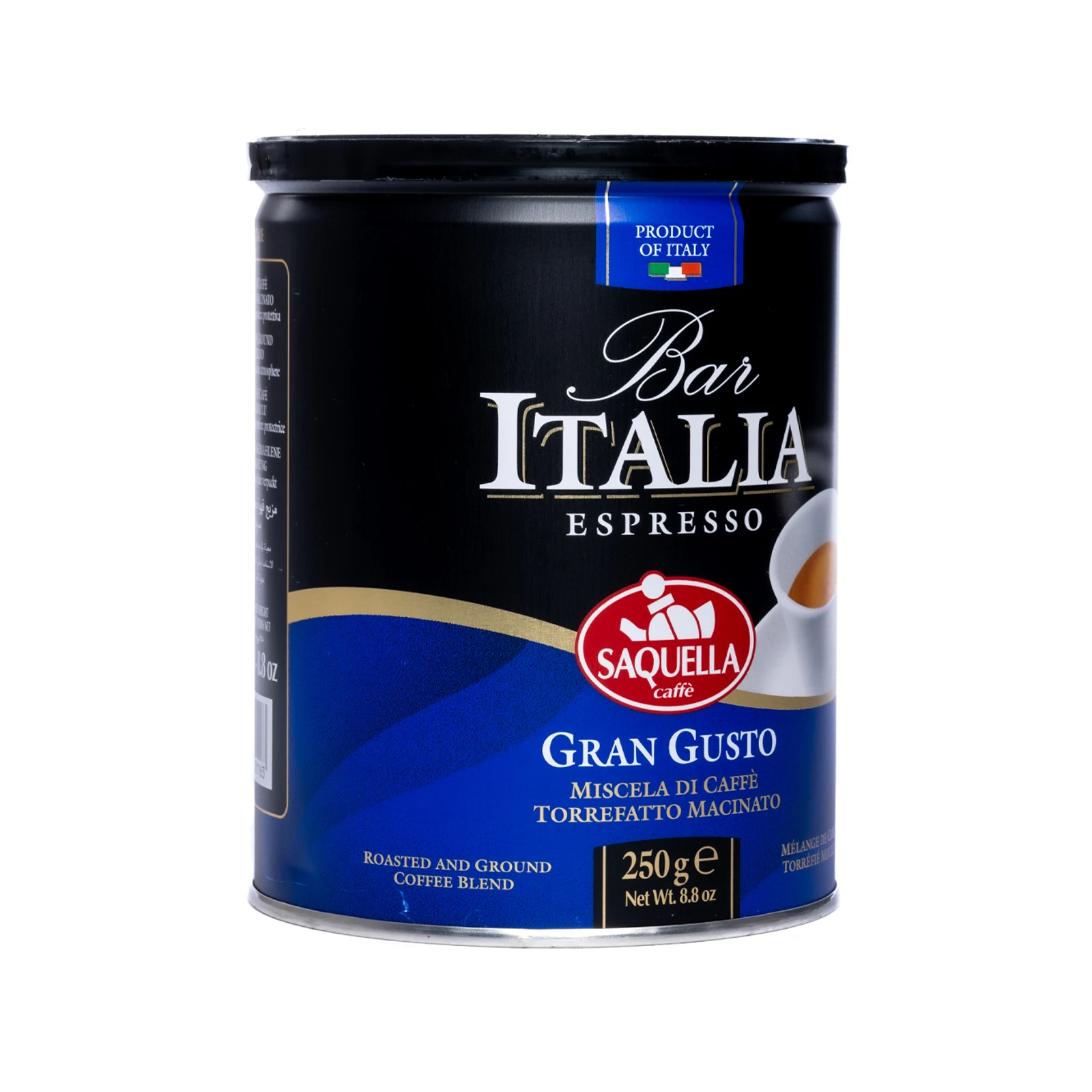 Made in Italy 250 gr Bar Italia Gran Gusto Ground Coffee for everyday