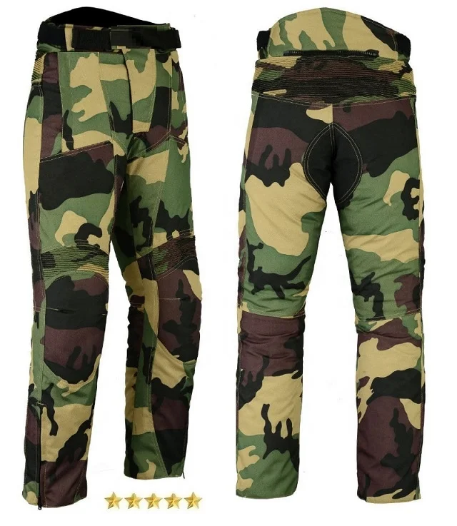 
Camo Motorbike Motorcycle Pants Armoured Waterproof Textile Trousers 