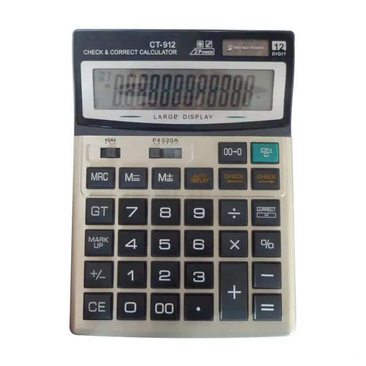 Cheap Desktop Classic Solar Power Office Financial 12 Digits Electronic Calculator