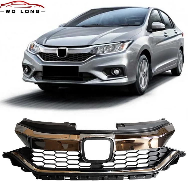 
High Quality Brand New Refit Honeycomb Car Chrome Front Grille Kit for Honda CITY 2017 2018 2019 2020 