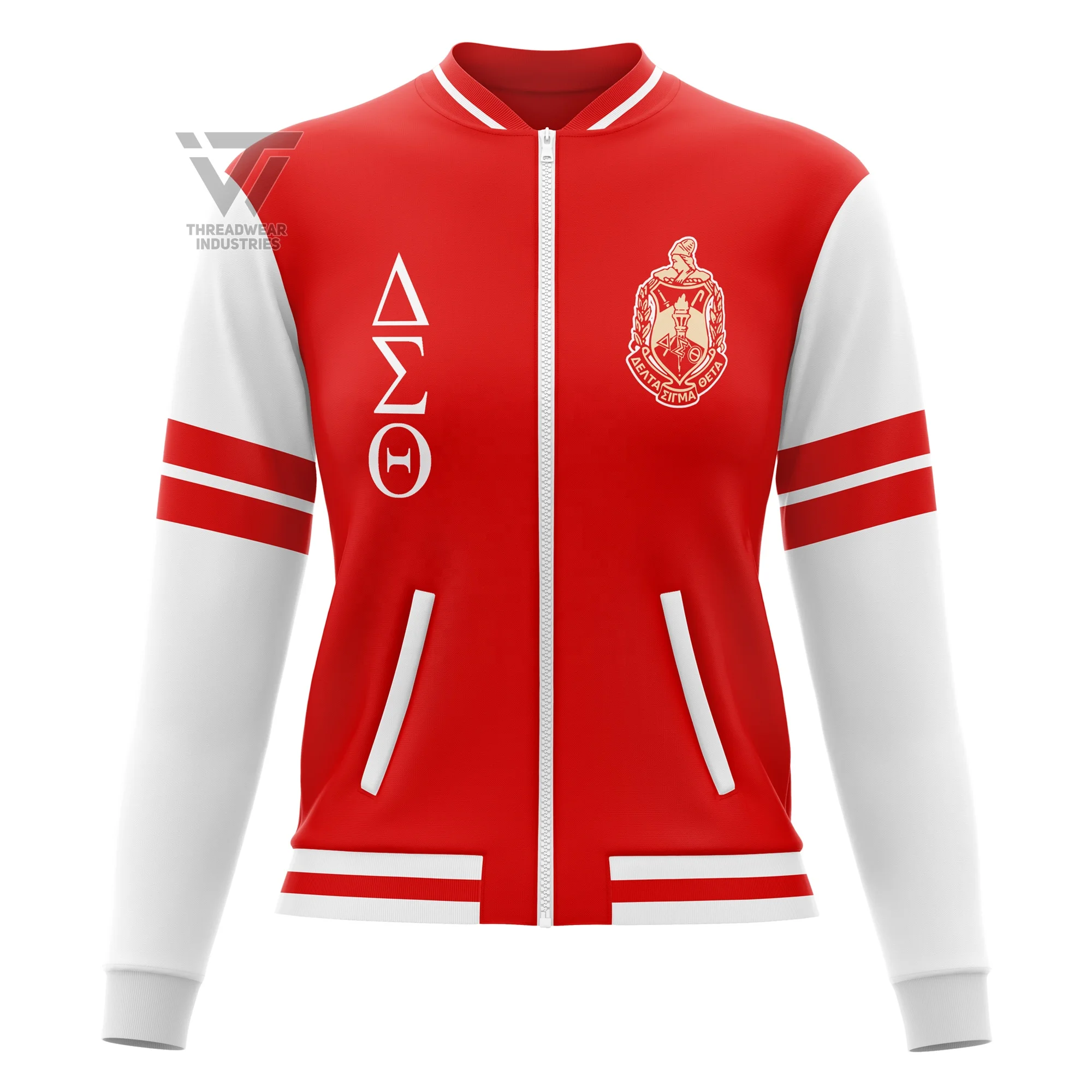Custom Delta | Sigma | Theta DST Sorority Embroidered Bomber Jacket