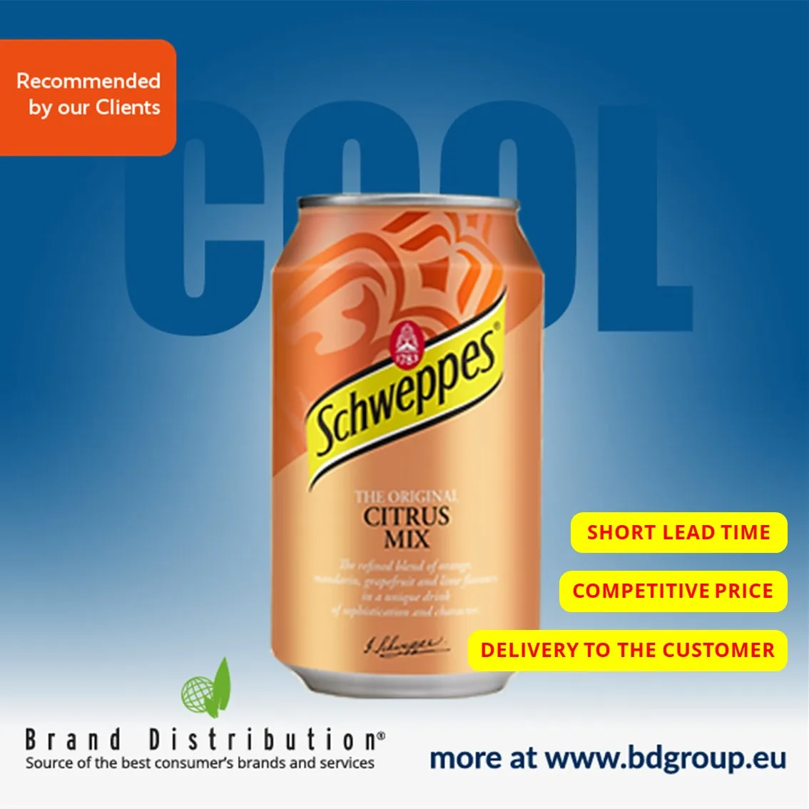 Швейцарский горький лимон, цитрусовый, оранжевый 330 мл