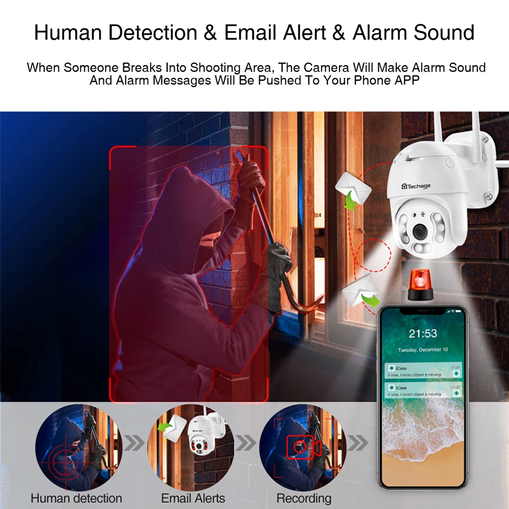 5MP Outdoor CCTV Icsee Camera 5MP Wireless Security Ip Wifi CCTV Monitor Ptz Camera