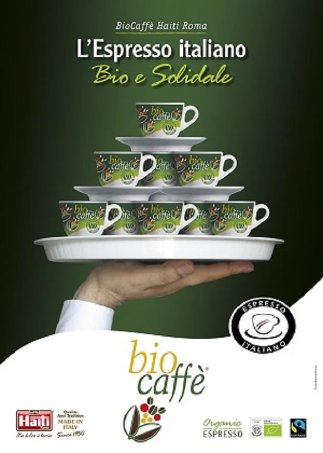 Сертифицированный Итальянский эспрессо, выбор изысканных блюд кофе, биокаффи Гран смесь, 1 кг в бобов, 100% органический, 100% Fairtrade