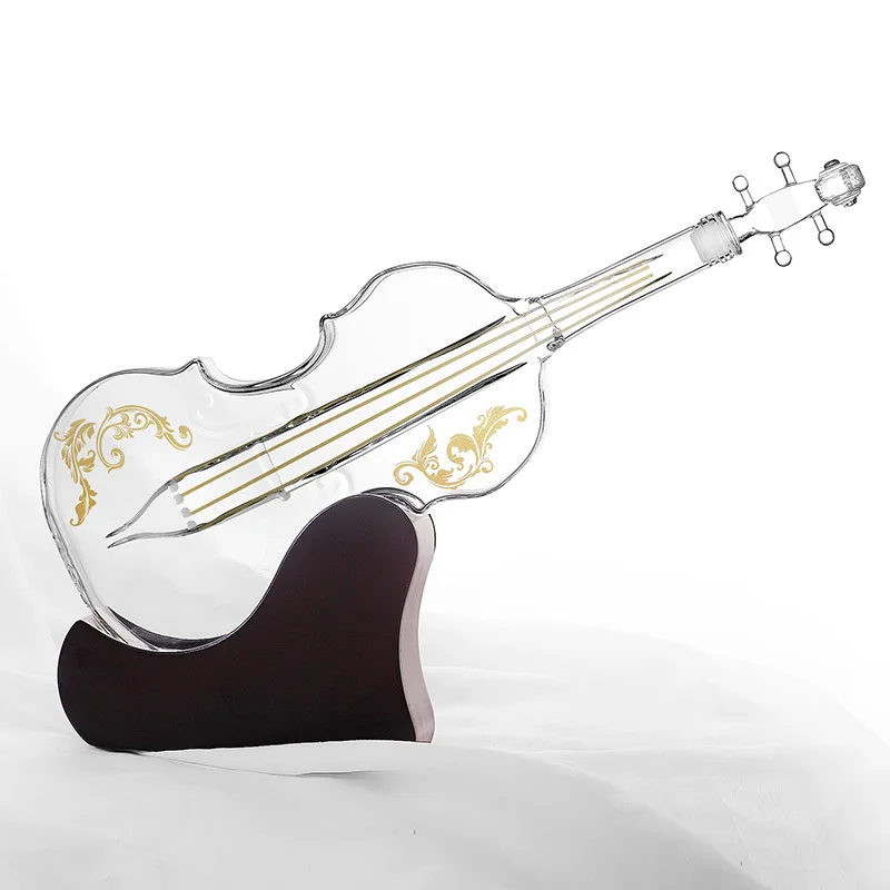 Креативная стеклянная бутылка вина в форме