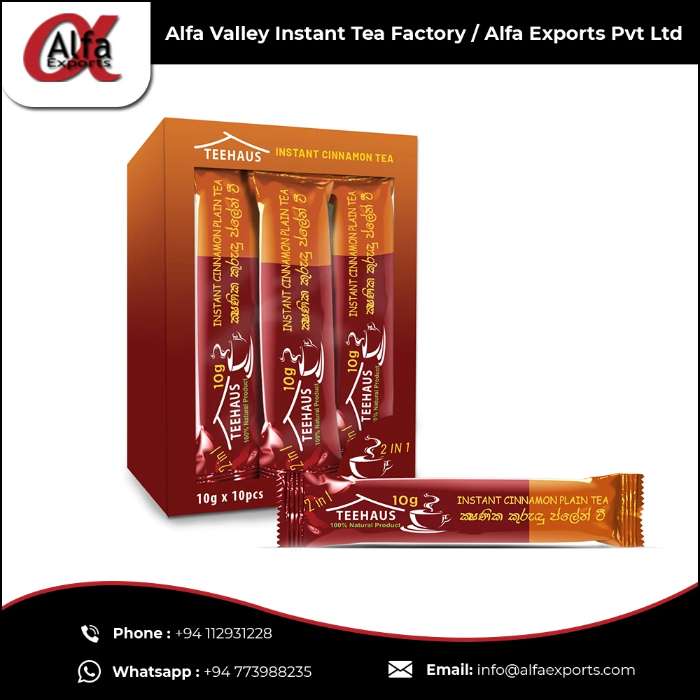 Natural Food Certified Cinnamon Flavored 2in1 Premix Instant Ceylon Plain Cinnamon Tea Powder For Masala Tea