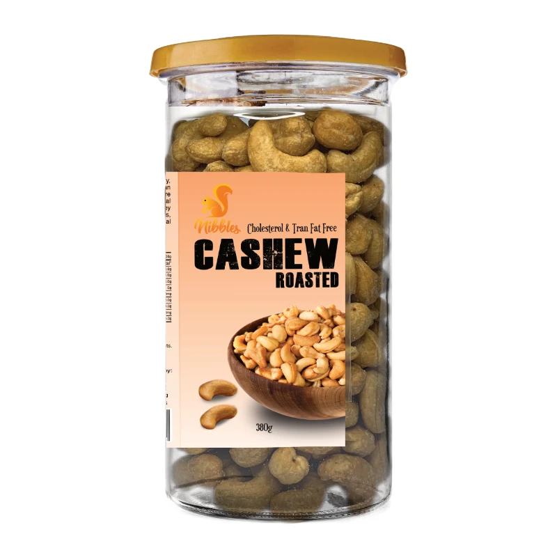 380g Cashew Nut Kernels Common Dried Air Tight Seal Nibbles Premium Roasted Cashew Nuts From India Canister