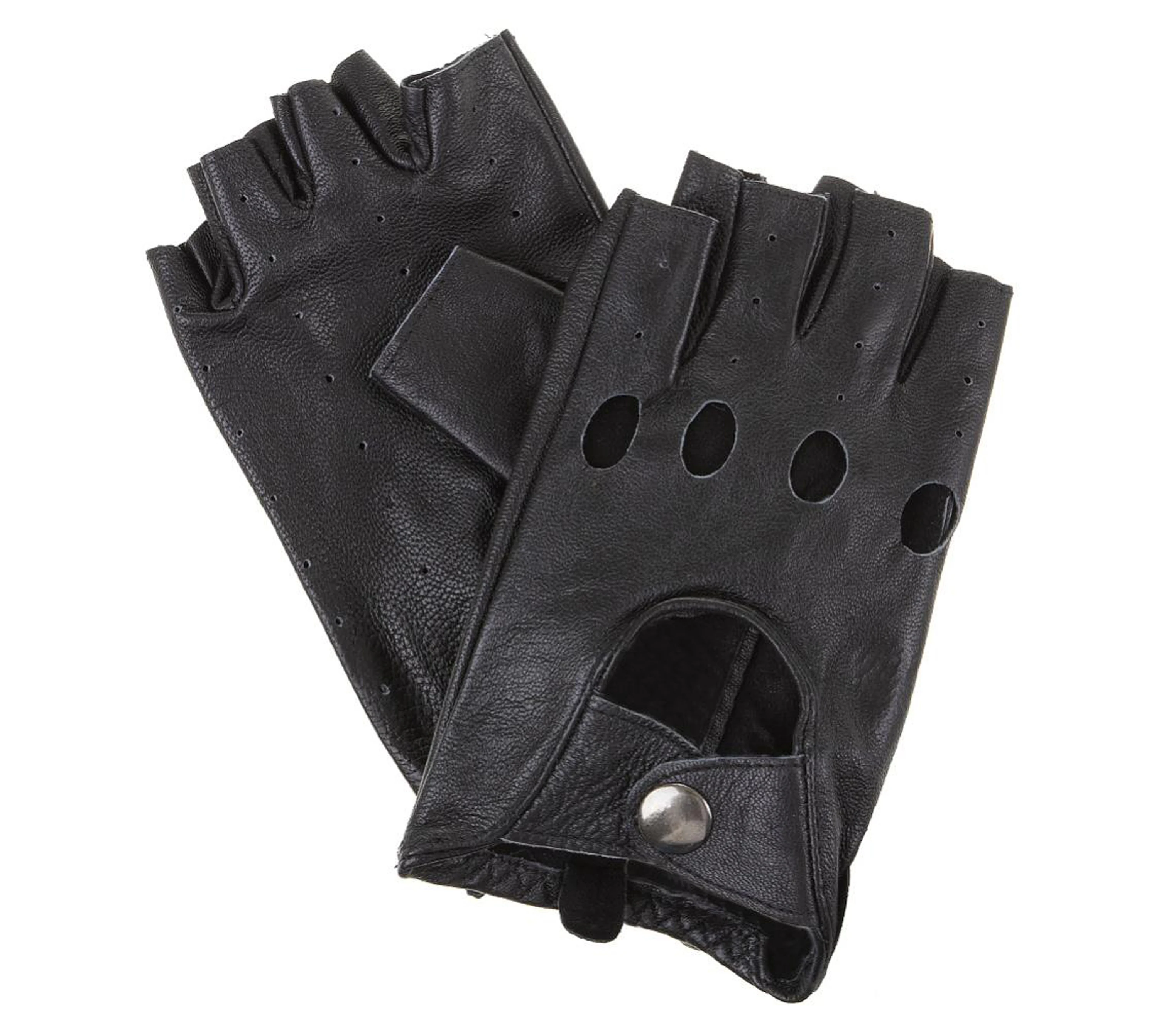 Мужские перчатки для вождения без пальцев-черные, коричневые