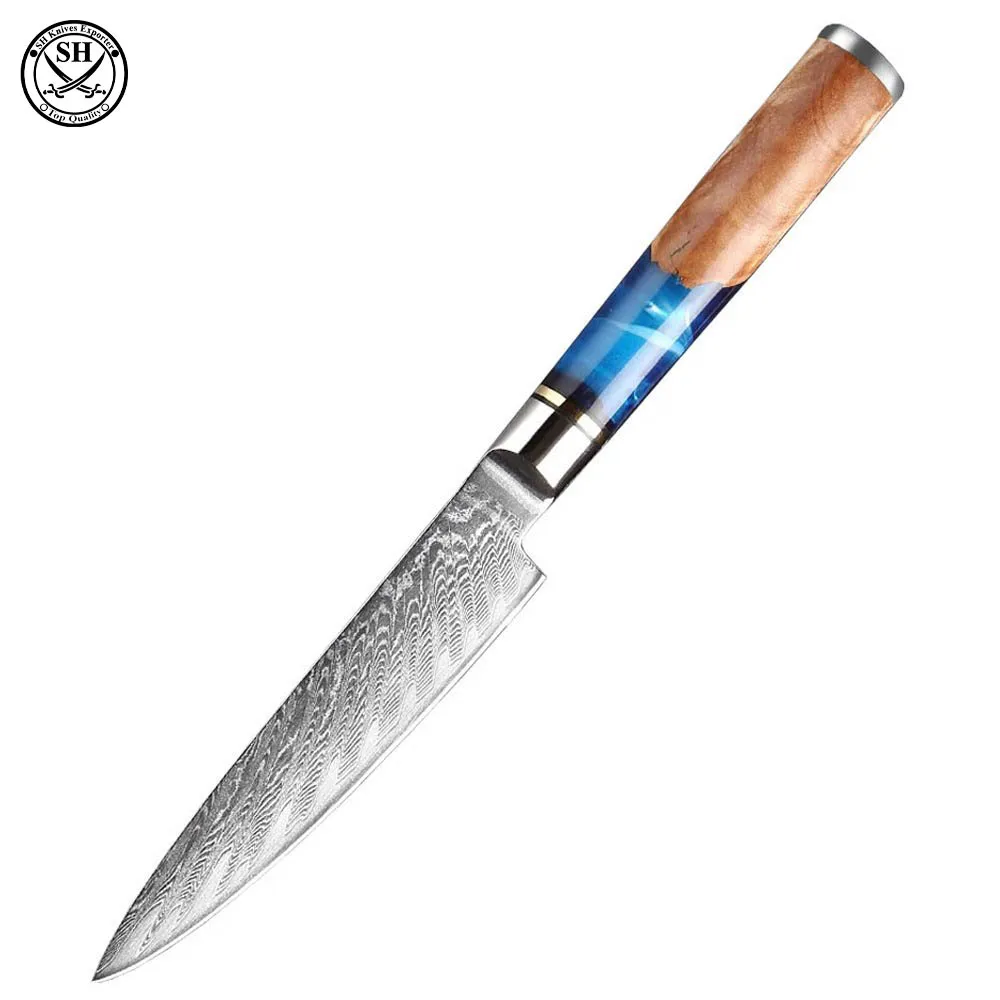 7 pcs Set Damascus Japanese Knives Kitchen Set 67 Layers Damascus Steel Chef Knife Set