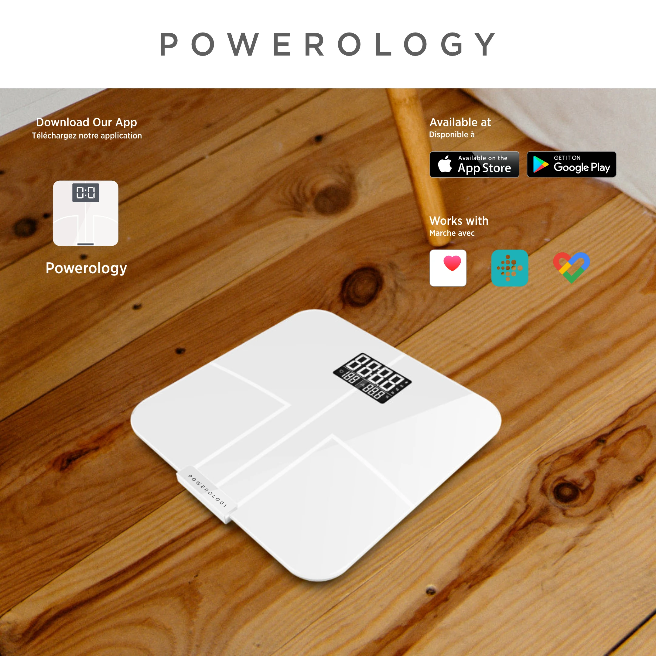 Умные весы для тела Powerology измерение 13 показателей здоровья расчет ИМТ оценки уровня жира