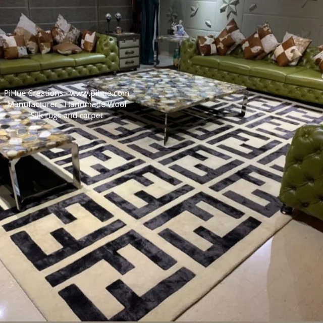 FF Casa Carpet Low Cost FF Rug Teppich High End F Design Area Rug Hand Tufted Carpet and Rug 3d Carpet Modern Rectangle IN;34648