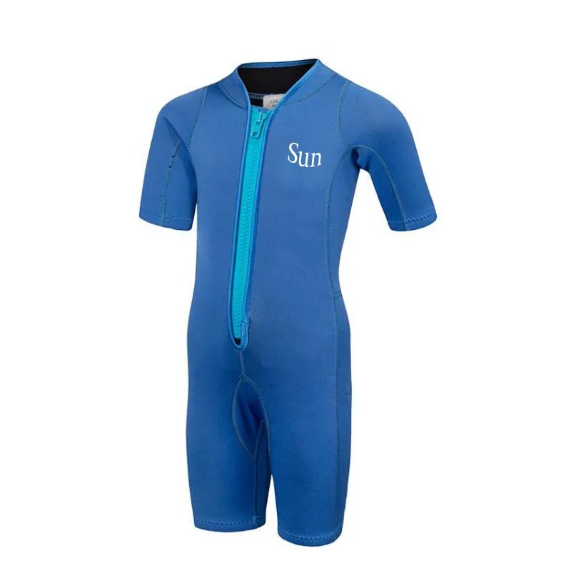 200pcs OEM Short kids warm Wetsuit thermal Swimwear 2mm 3mm children neoprene wetsuit for Swimming or diving