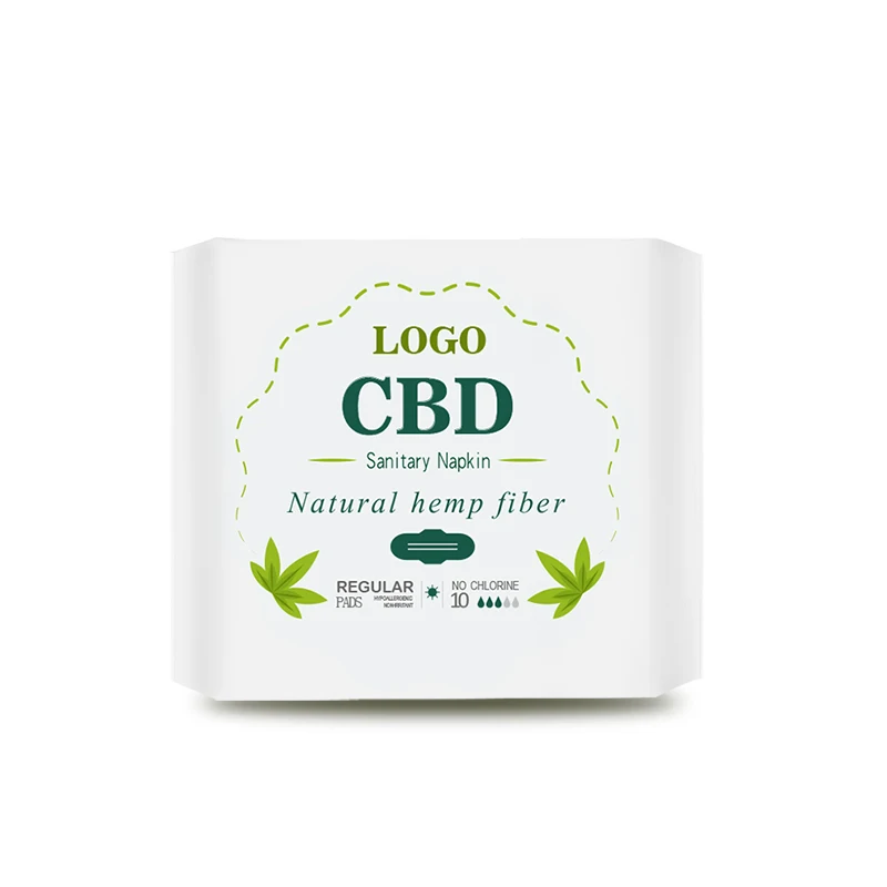 OEM частная этикетка каннабидиол гигиенические салфетки натуральный пеньковое волокно Конопляный экстракт Infused гигиеническая прокладка