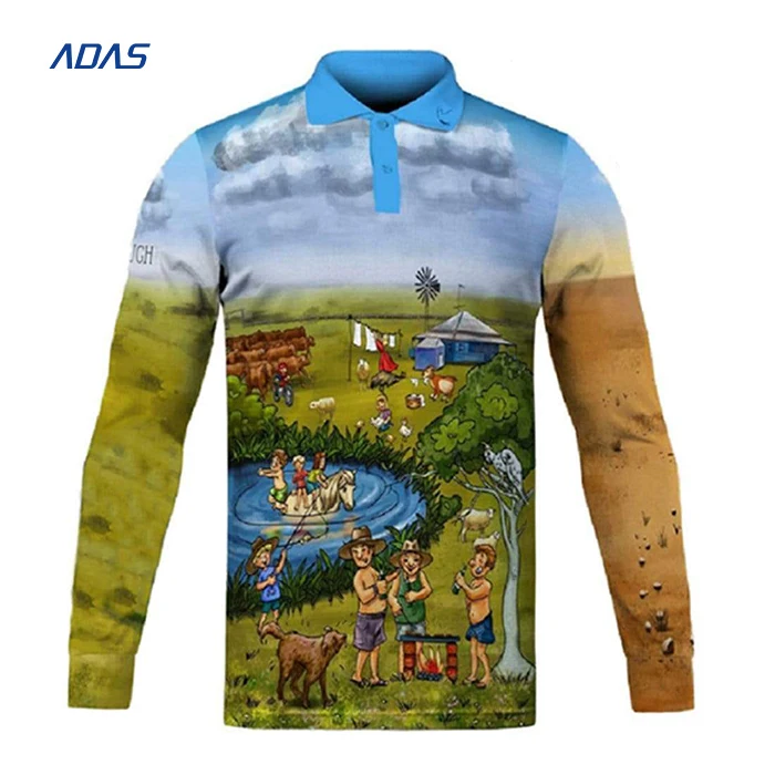 Reliable Supplier Jersey Custom OEM Summer Casual Rugby Polo Shirt Long sleeve Woven Collar Shirt Yarn-Dyed Fabric Rugby Jumper