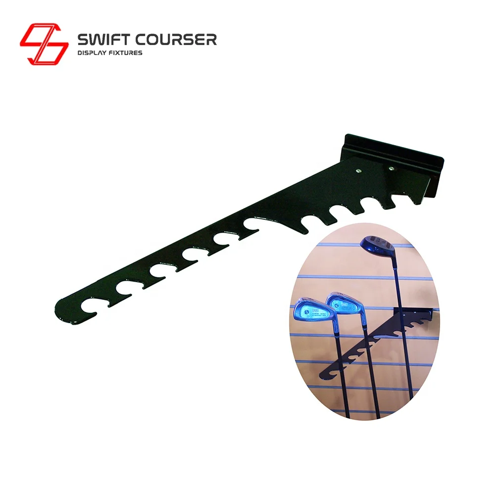 Golf club garage rack retail store exhibition quality metal shelving racks outdoor putter stand