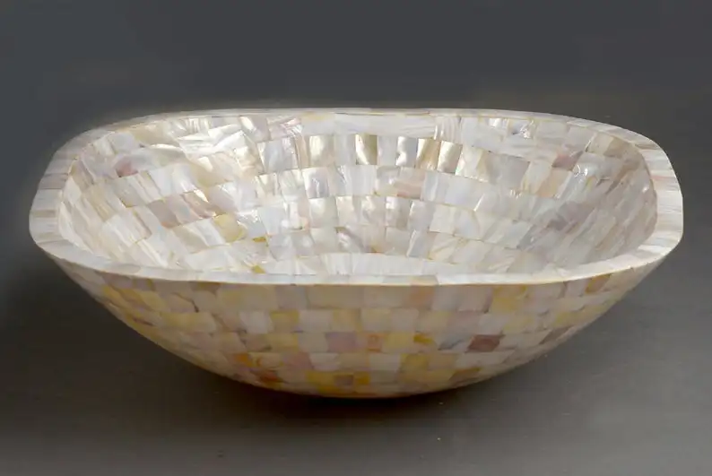 Excellent Quality Handcrafted Multicolour Mother OF Pearl Wash Basin Sink for hotel Room and Bathroom at Wholesale price