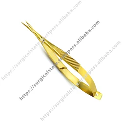 Spring cuticle Scissors Manicure Nail Scissors stainless Steel straight sharp blade and curved blade End Cutting Cuticle Scissor