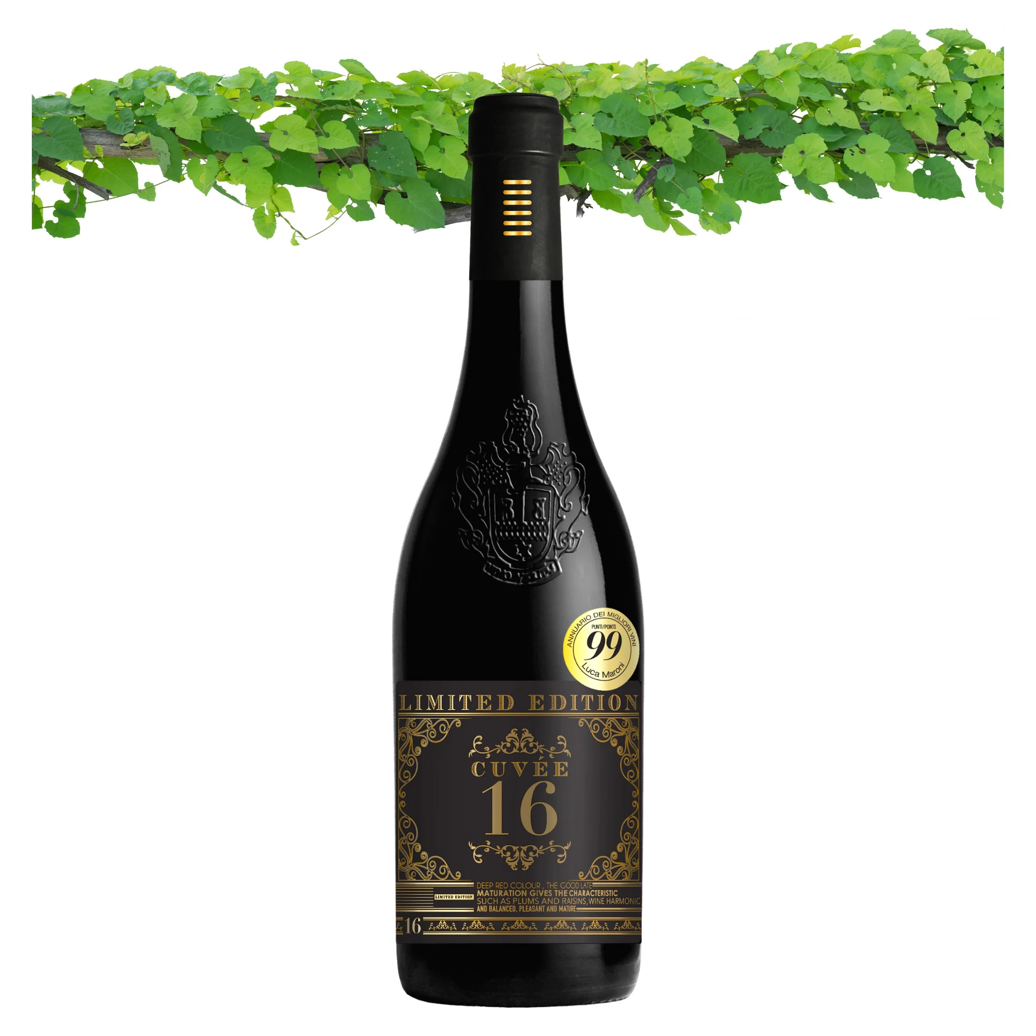 Italian Red Wine - Cuvee 16 Limited Edition - 99 points award - Red wine bottles brand for sale - Dropship wine