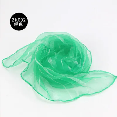 Children perform silk scarf kindergarten dance square pure color nylon scarf