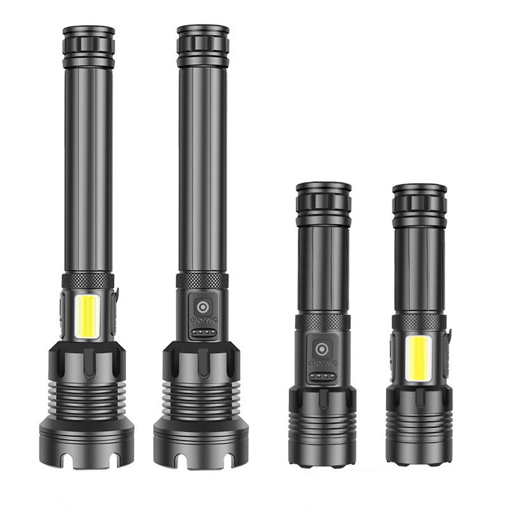 1500 lumen 3 Modes Lighting COB Outdoor Camping P70 Zoomable Torch Flashlight USB Rechargeable LED Flashlight