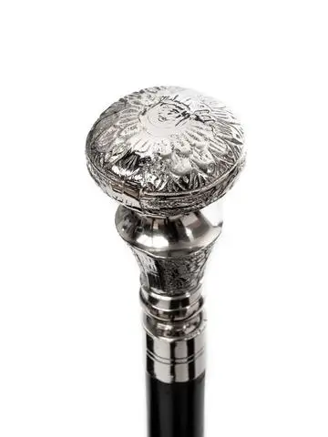 wholesale custom made walking stick natural Obsidian with padauk cane to commemorate collection of market